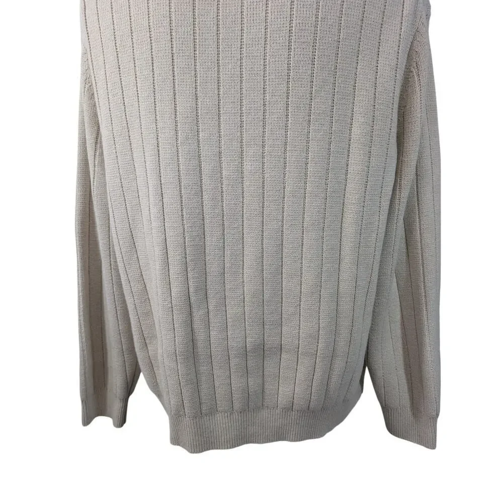 NWOT! BANANA REPUBLIC! VANILLA CREAM 100% FINE COTTON CLUB CARDI SWEATER! SZ XXL